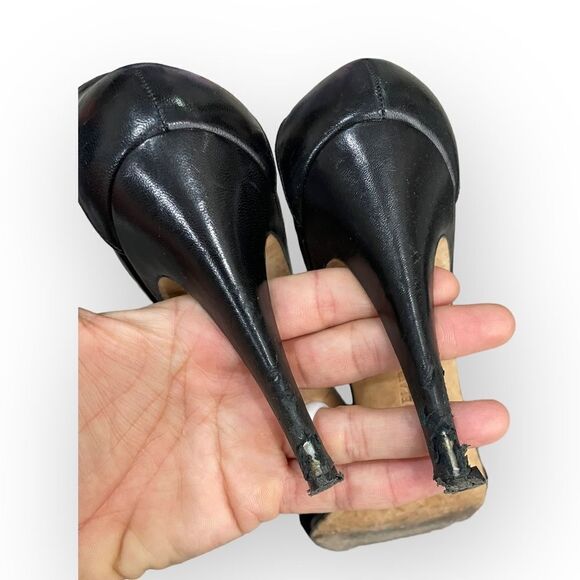 Manolo Blahnik Heels Metallic Color Snakeskin Look Insoles Ankle Elastic - Picture 4 of 10